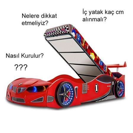 Bazalı Arabalı Yatak | Küçük Çocuk Odaları İçin Akıllı Çözüm