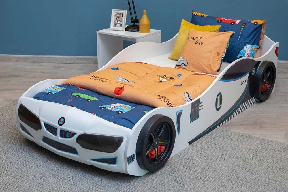 Eco Arabalı Yatak Araba Karyola | Beyaz