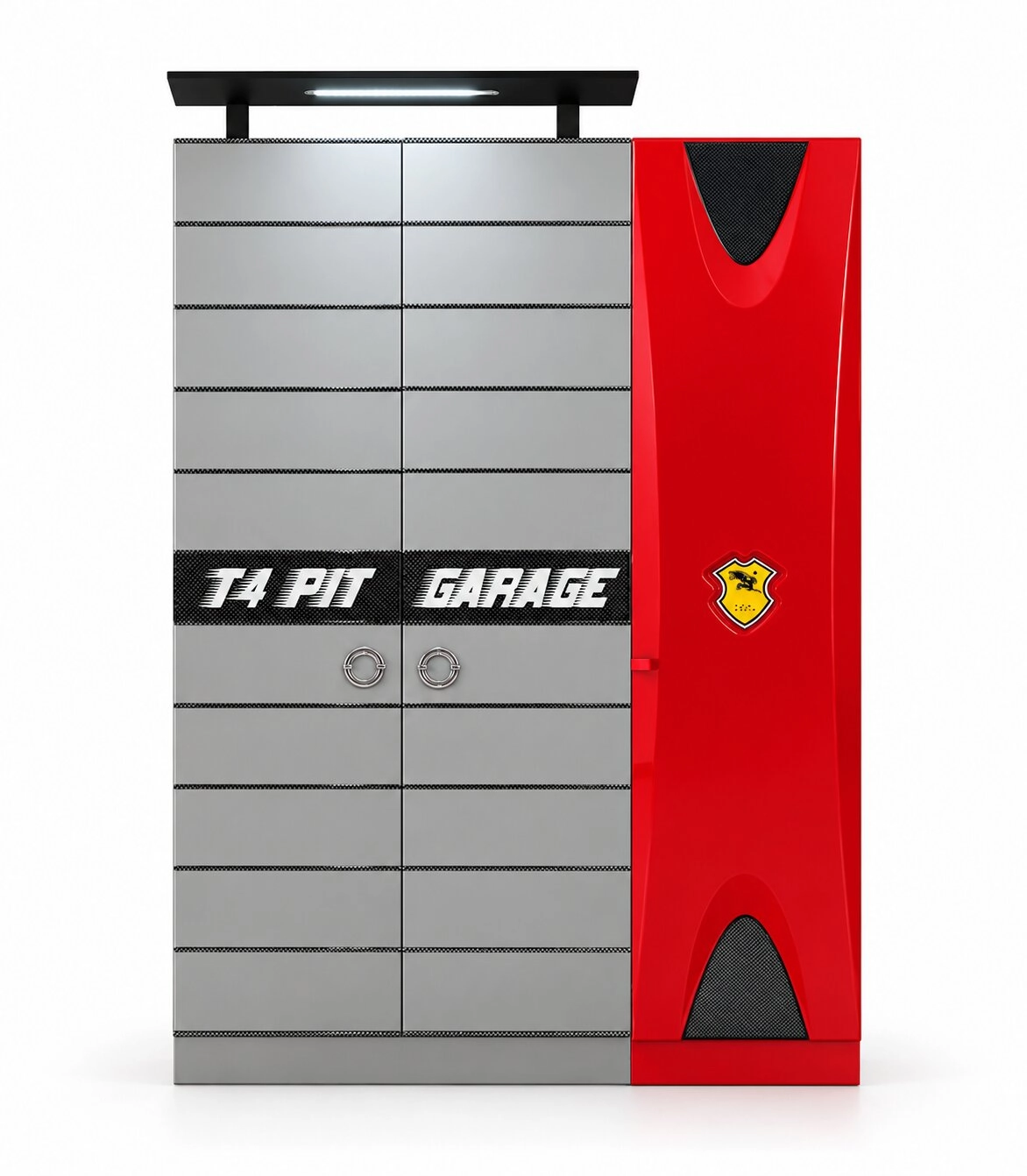 Ferrari 3 Kapılı Arabalı Çocuk Dolabı Kırmızı