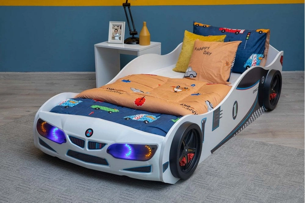 Eco Arabalı Yatak Araba Karyola | Beyaz