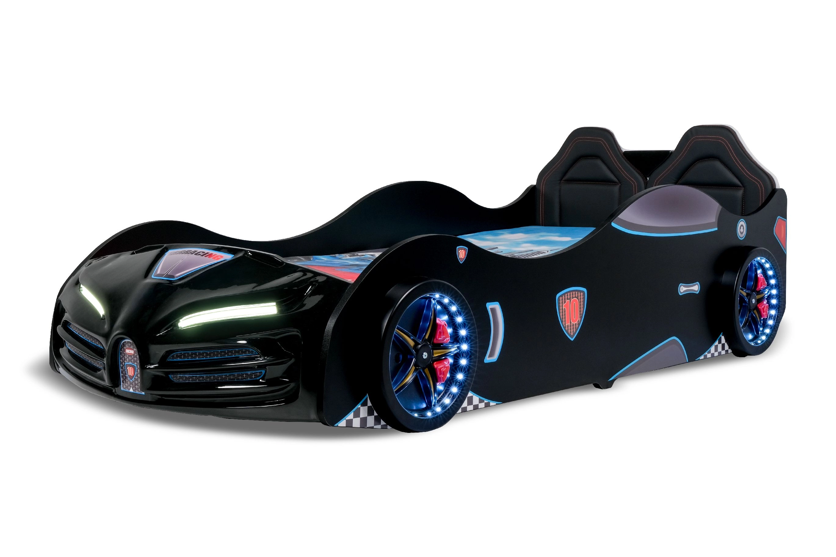 RS2 - BUGATTI Arabalı Yatak  | Koltuklu | Siyah