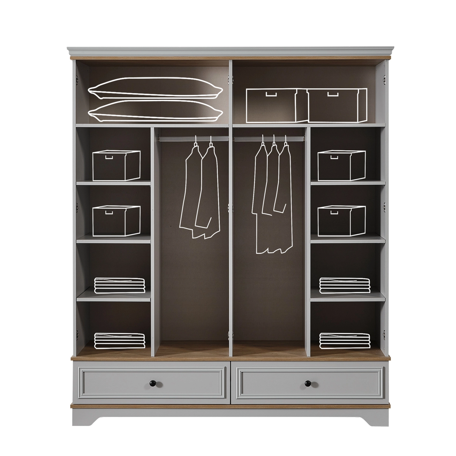 Avesta 4 Kapılı Dolap – Geniş depolama alanı