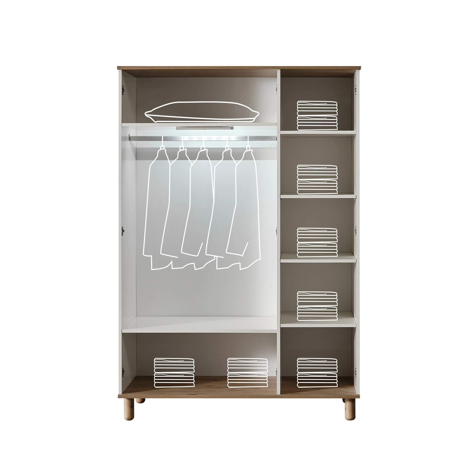 Betta 3 Kapılı Dolap – Geniş depolama alanı