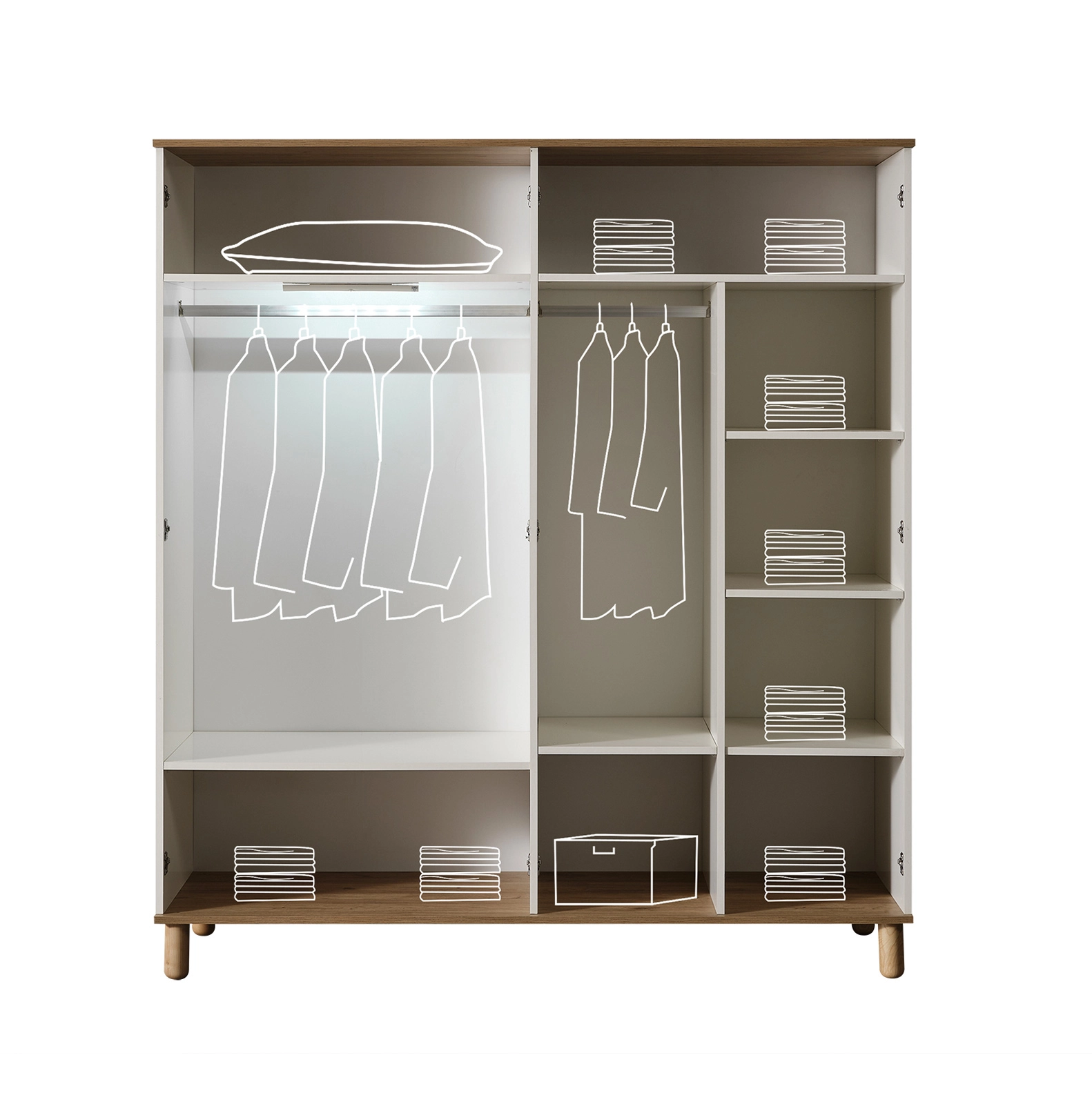 Betta 4 Kapılı Dolap – Geniş depolama alanı