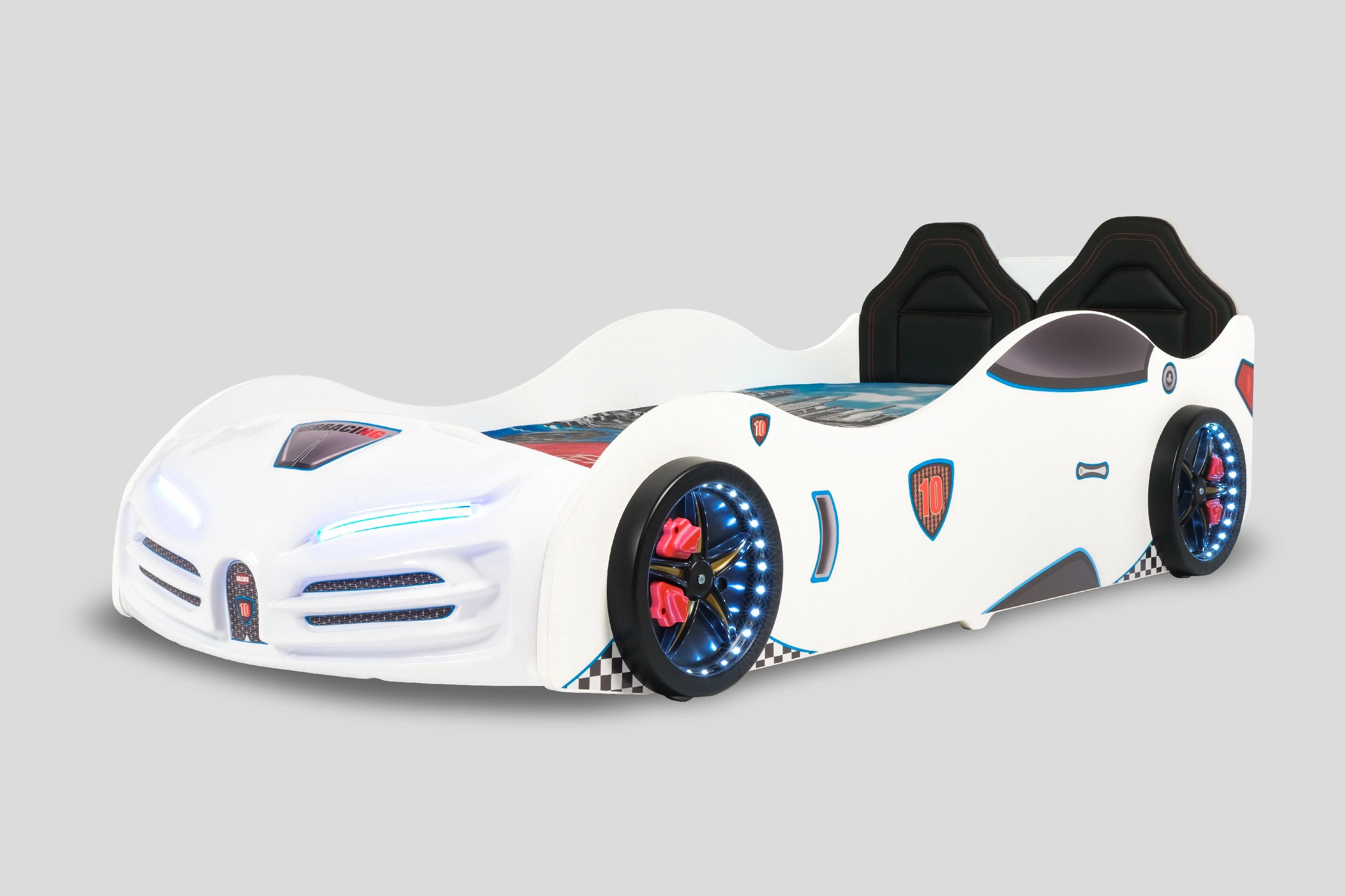 RS2 - BUGATTI Arabalı Yatak  | Koltuklu | Beyaz