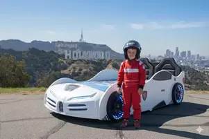 RS2 - BUGATTI Arabalı Yatak  | Koltuklu | Beyaz