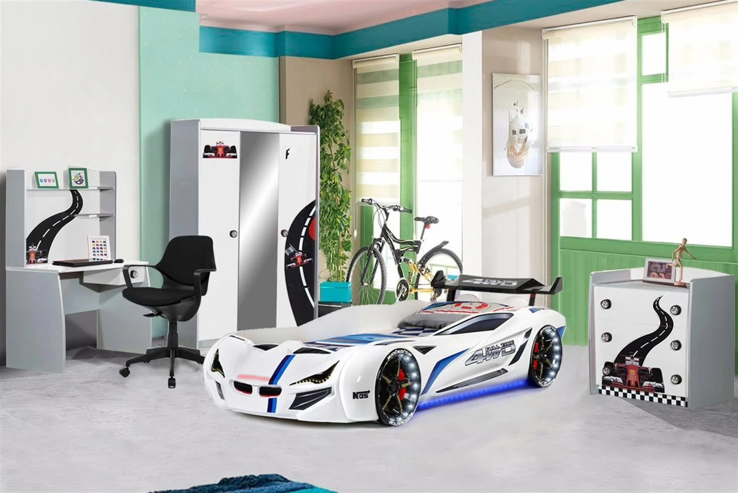 Arabalı Çocuk Odası Takımı | Grandprix Çocuk Odası 