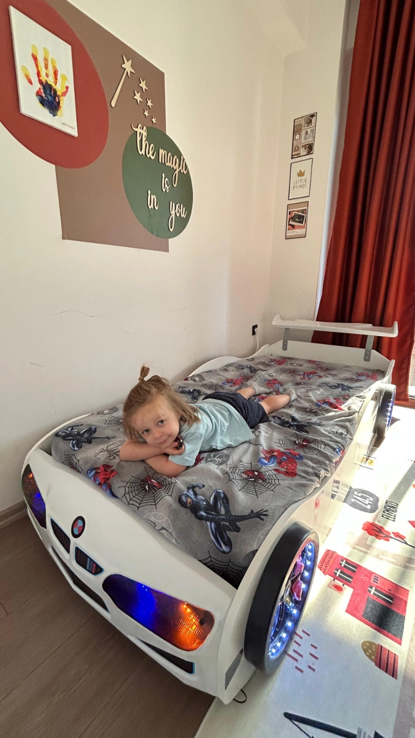 BMW Full Arabalı Yatak Araba Karyola | Yataklı ve Nevresimli