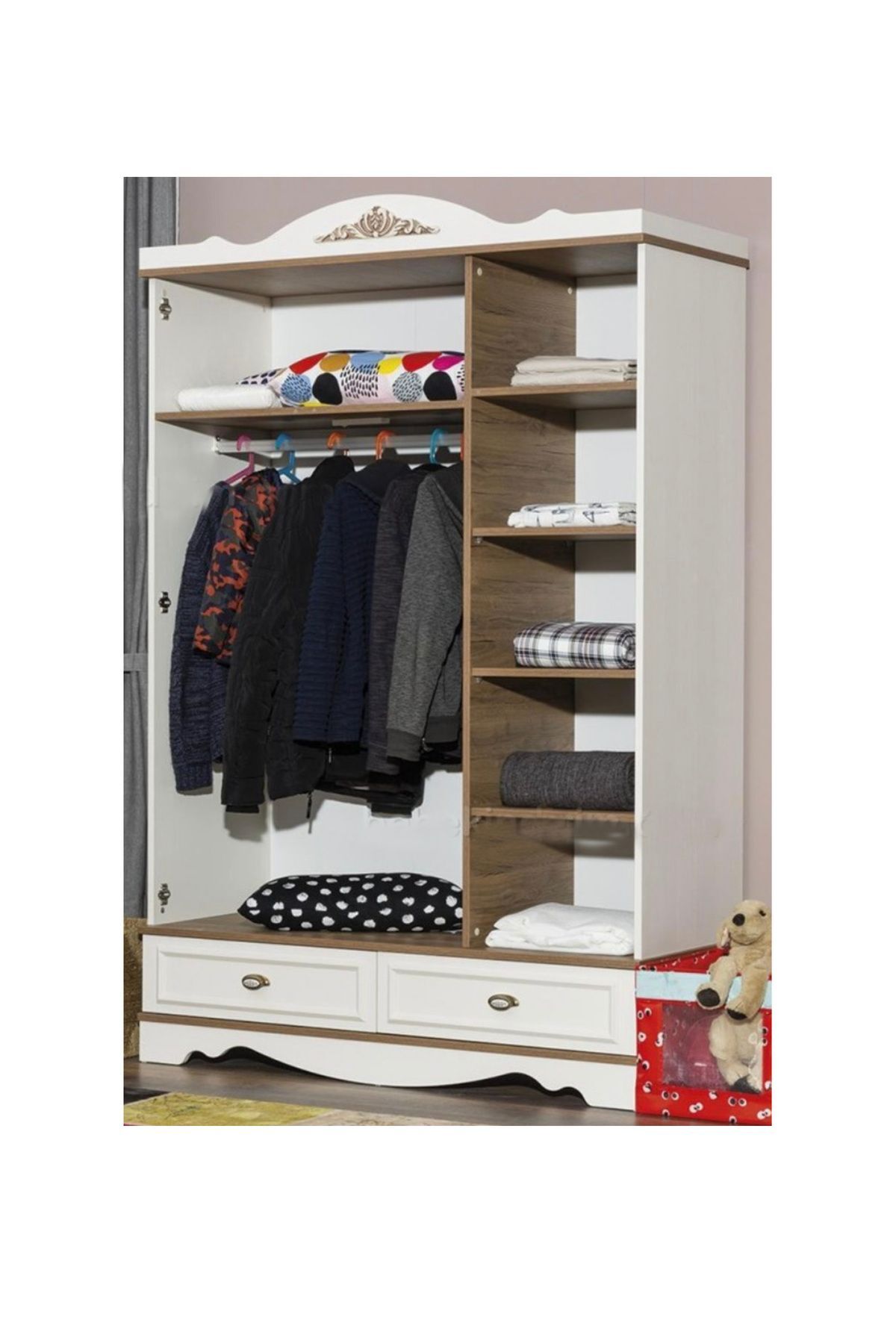 BRITISH - COUNTRY - 3 Kapılı Dolap - Country Çocuk Dolabı