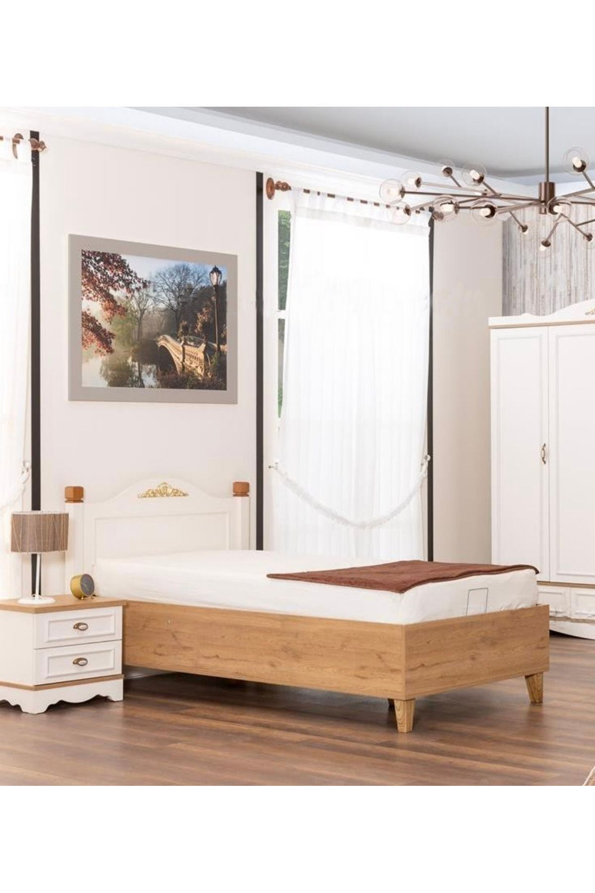 BRITISH - COUNTRY - STANDART AYAKLI CEVİZ BAZA - 100*200 cm