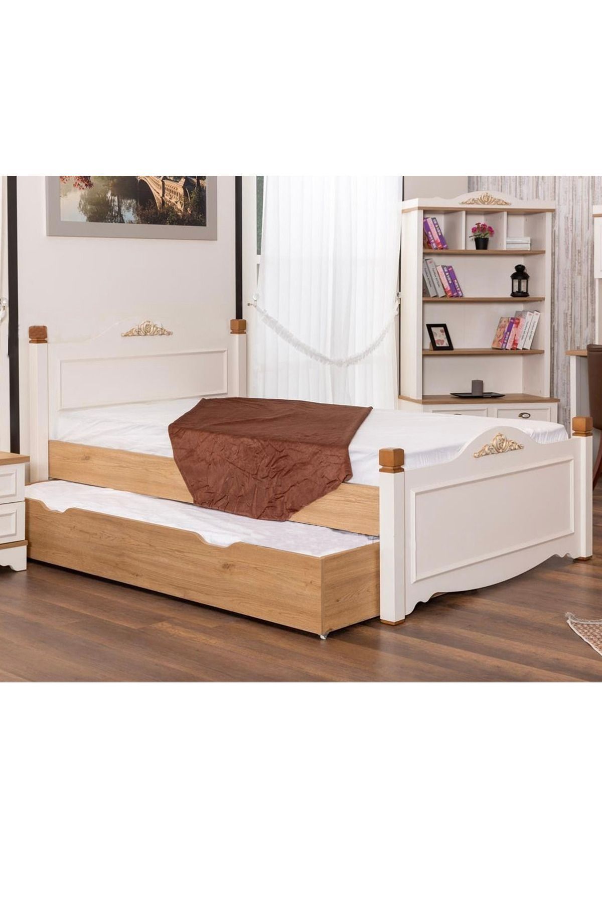 BRITISH - COUNTRY - Karyola 100*200 cm - Country Karyola + Ceviz Alt Karyola