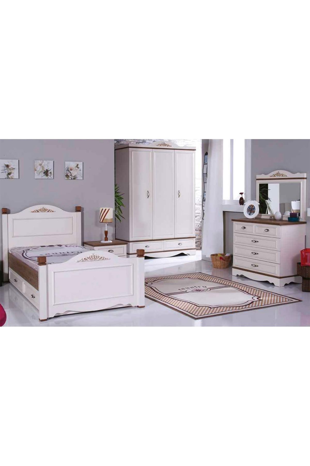 BRITISH - COUNTRY - Karyola 120*200 cm - Country Karyola - İngiliz Karyola