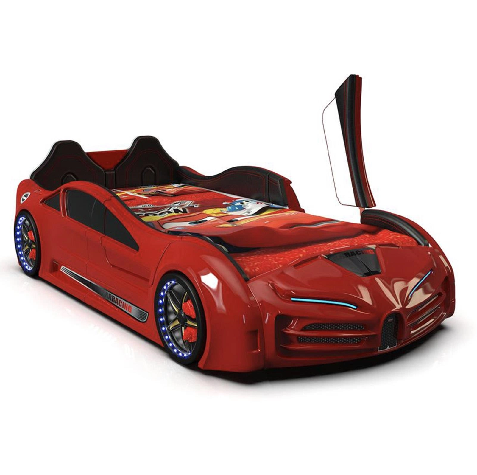 BUGATTI - KIRMIZI KAPILARI AÇILIR - KIRMIZI ARABALI YATAK