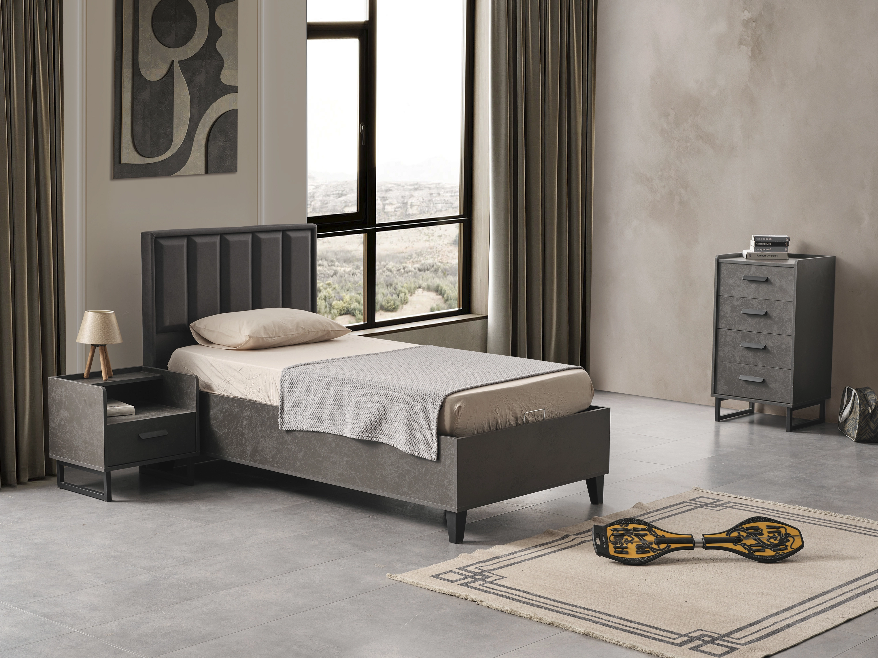 Dark Bazalı Karyola |  Bazalı | 100-200 cm