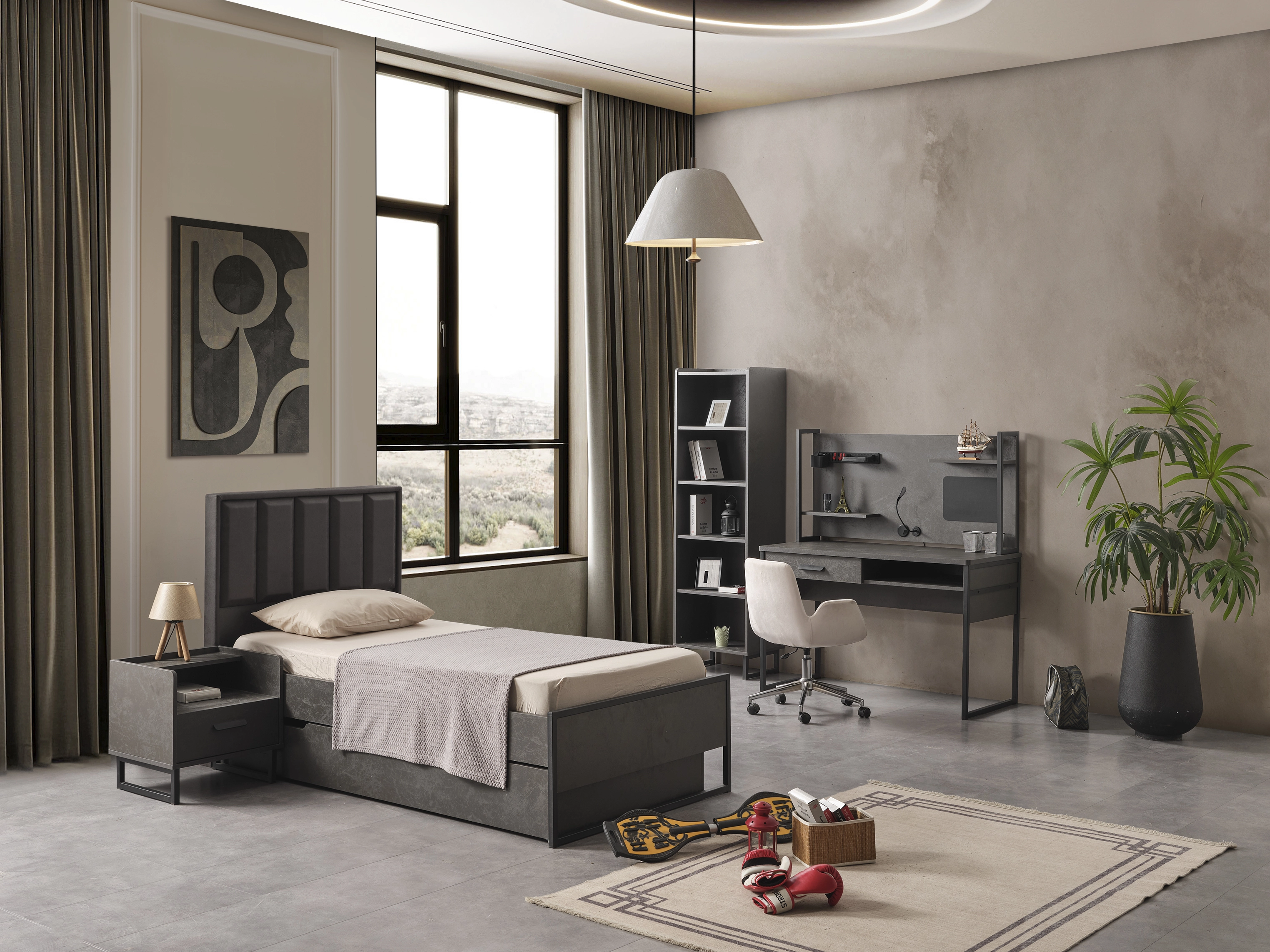 Dark Karyola | Alt Yavrulu Karyolası | 100-200 cm