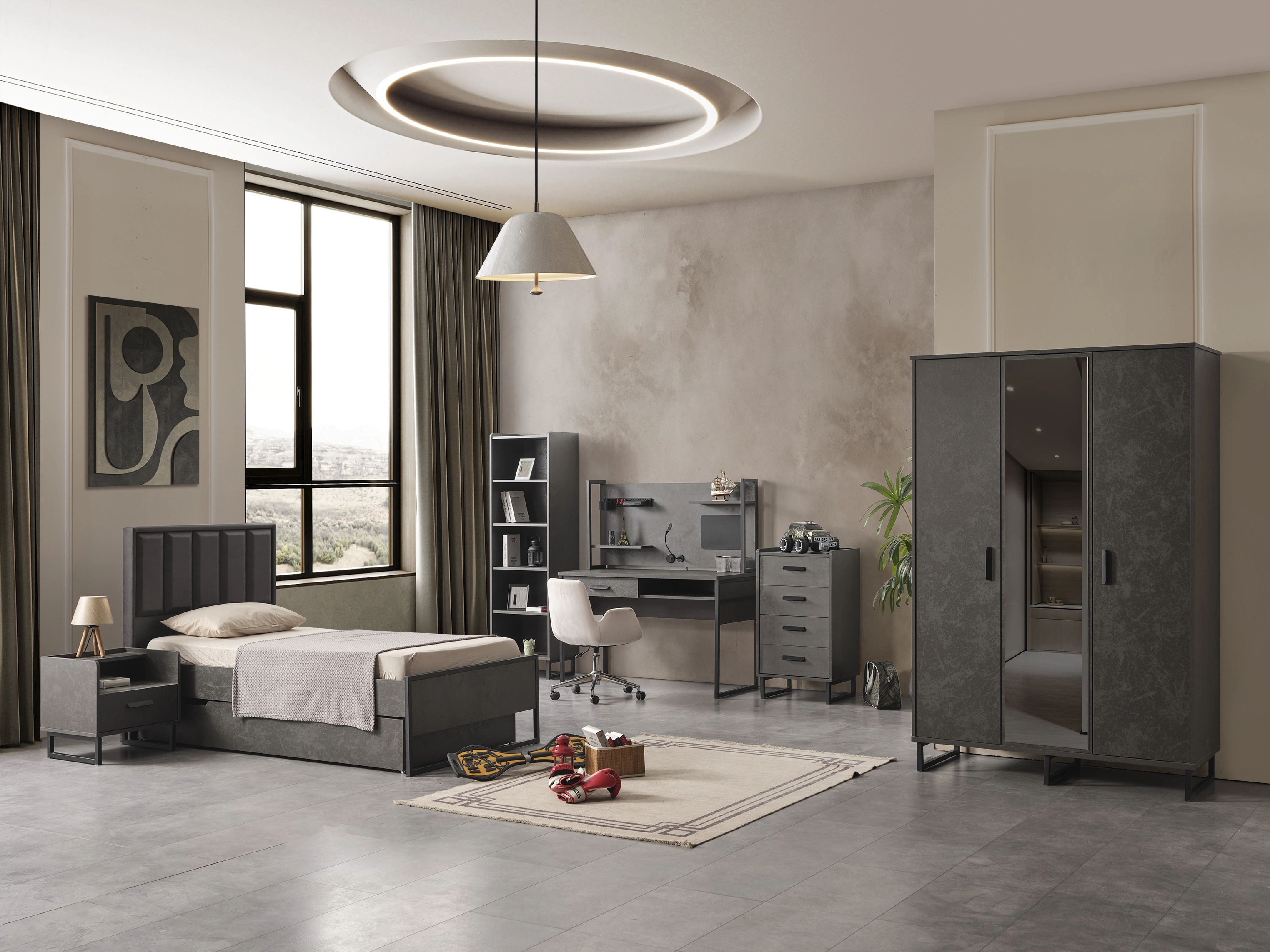 Dark 3 Kapılı Dolap – Geniş depolama alanı