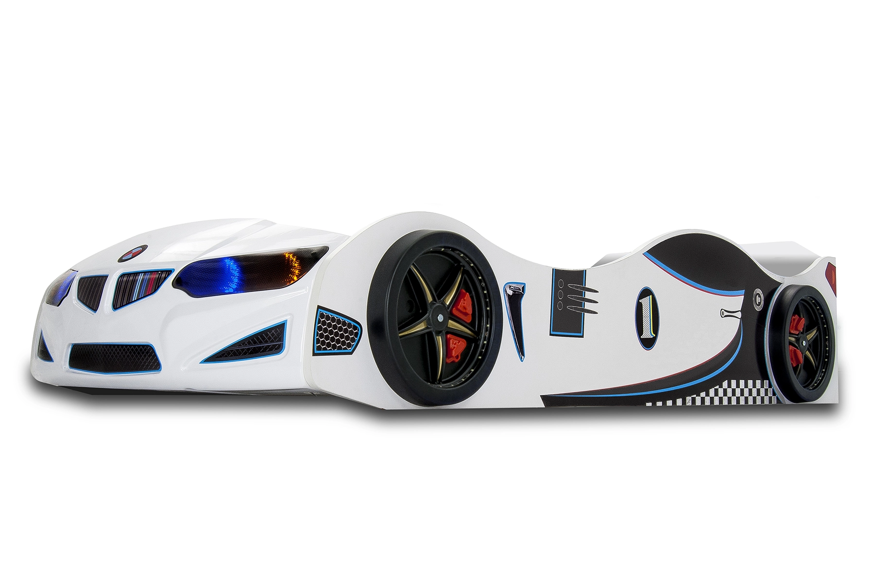 Eco Arabalı Yatak Araba Karyola | Beyaz