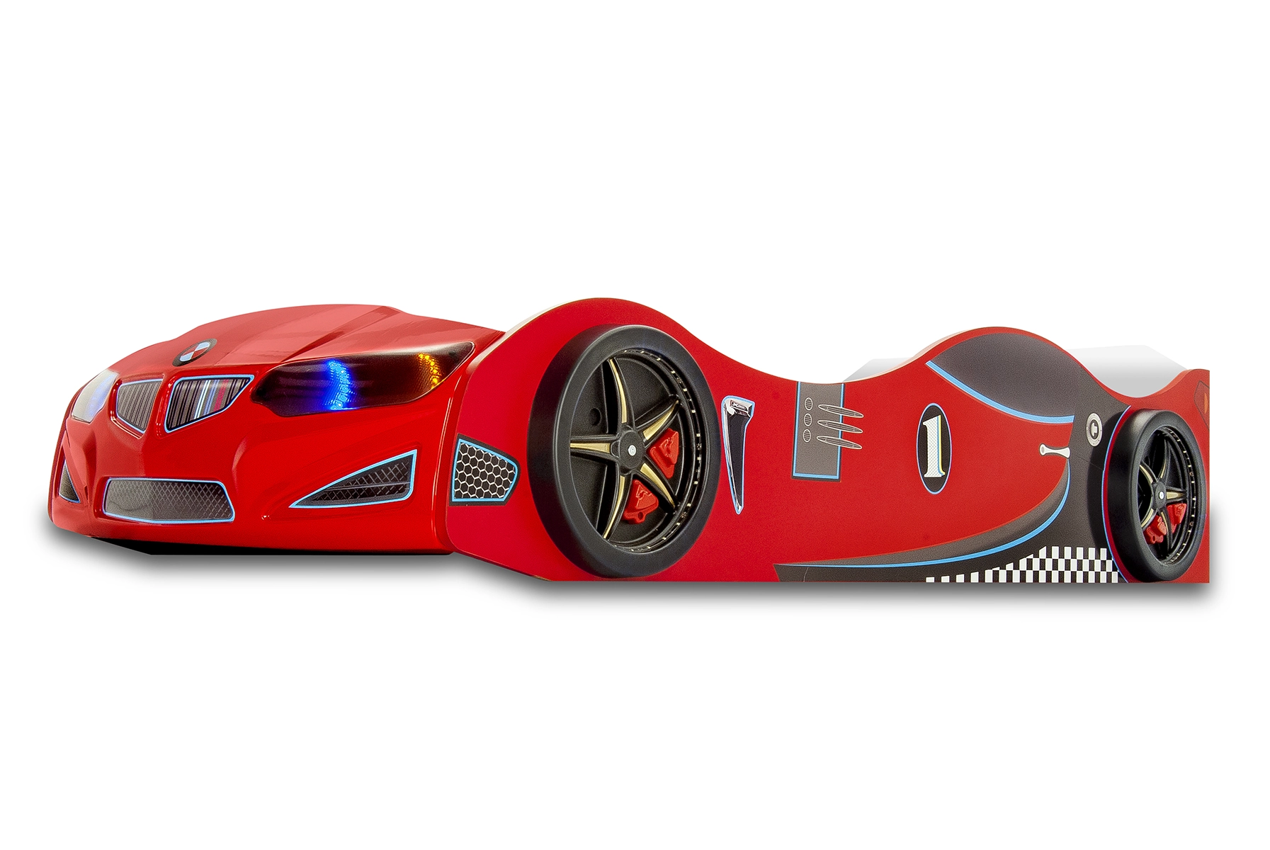 Eco Full Arabalı Yatak Araba Karyola | Kırmızı