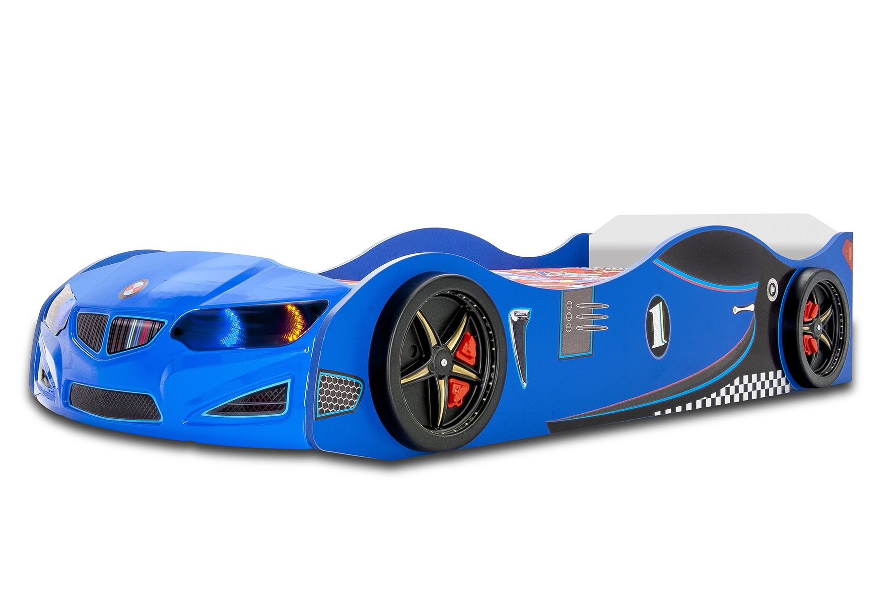 Eco Full Arabalı Yatak Araba Karyola | Mavi