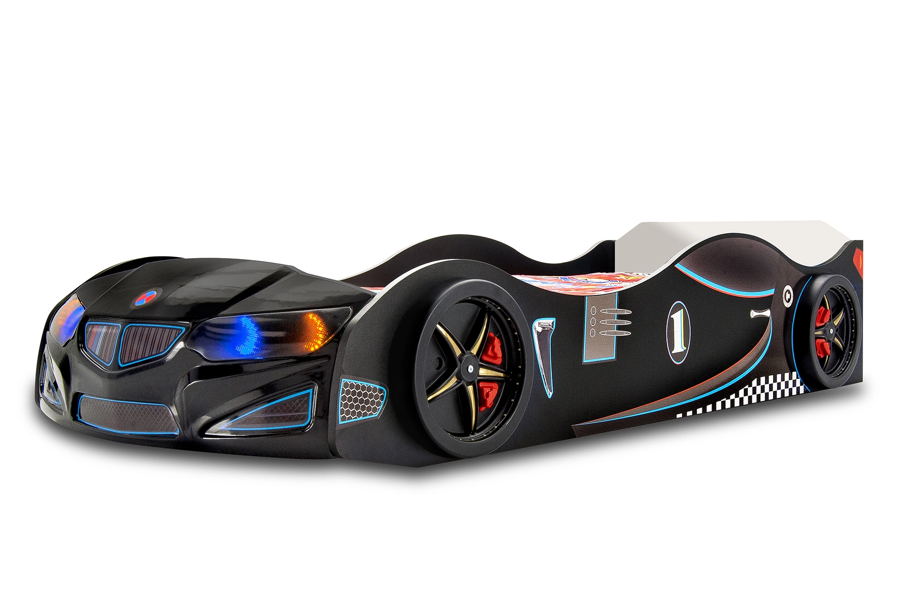 Eco Full Arabalı Yatak Araba Karyola | Siyah