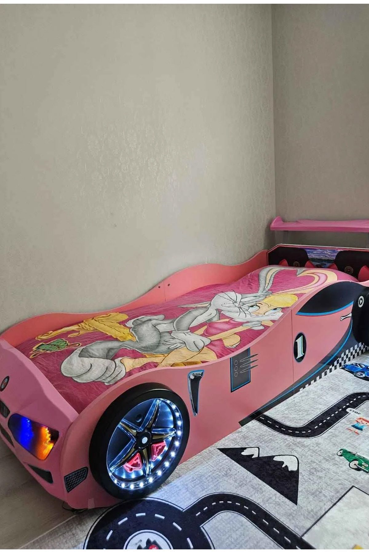 GT2 - BMW - Arabalı Yatak  - Tekerlekleri Ledli.