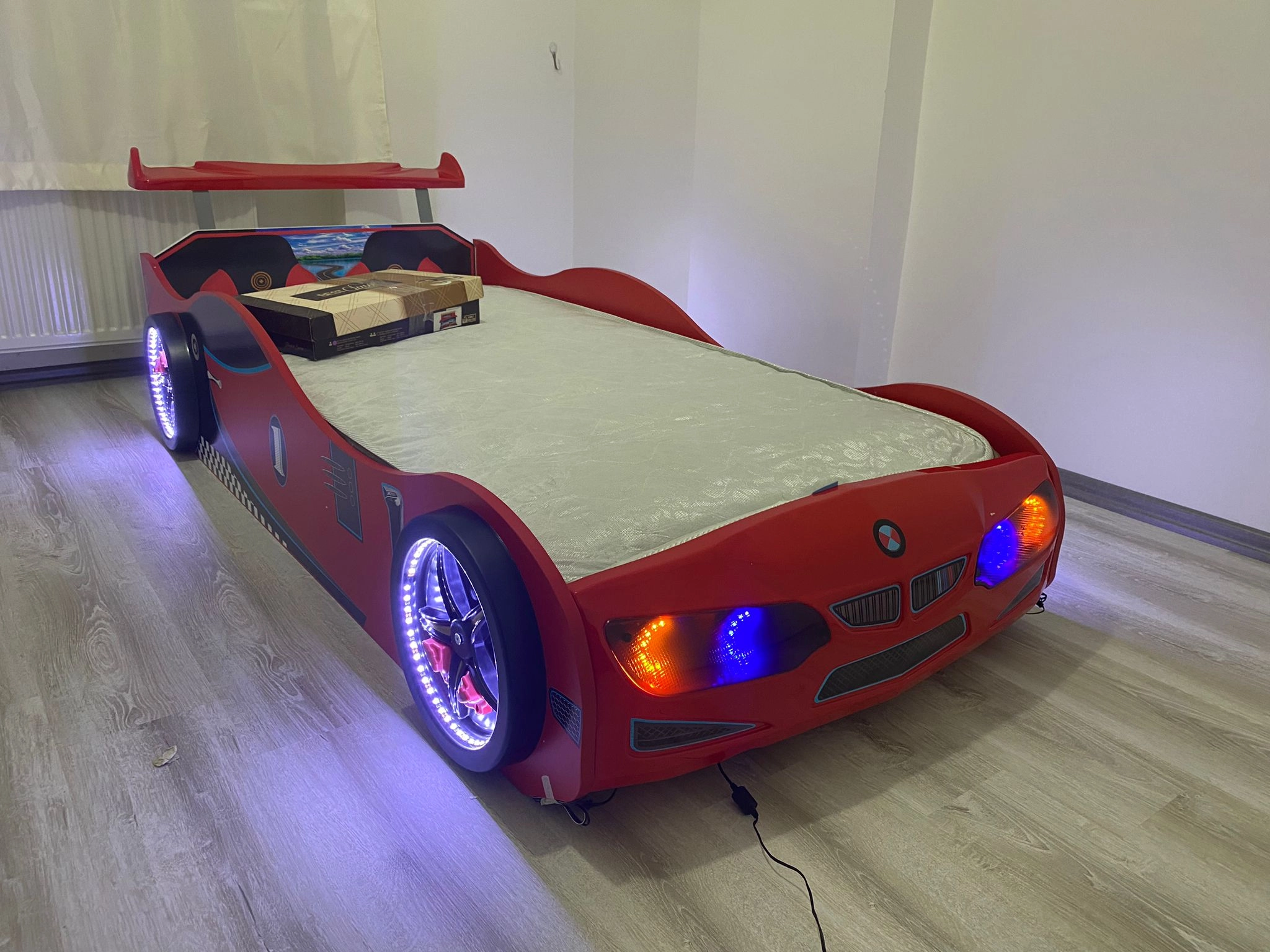 BMW Full Arabalı Yatak Araba Karyola | Yataklı ve Nevresimli