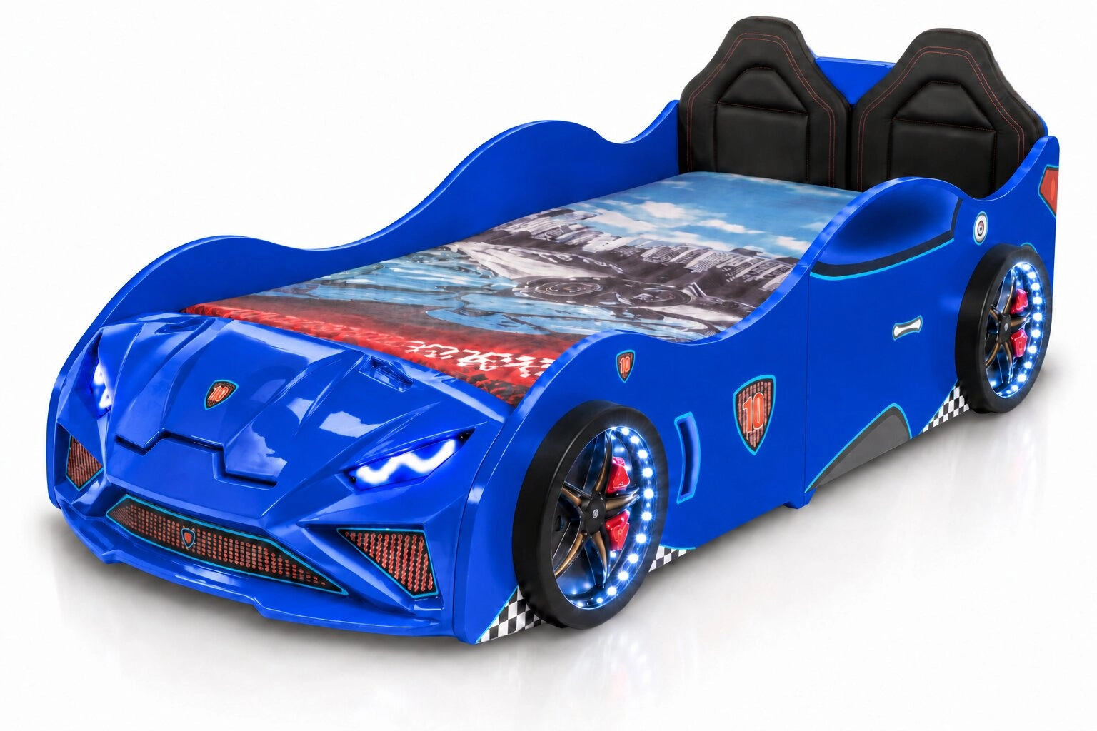 RS2 - LAMBO Arabalı Yatak  | Koltuklu  | Mavi