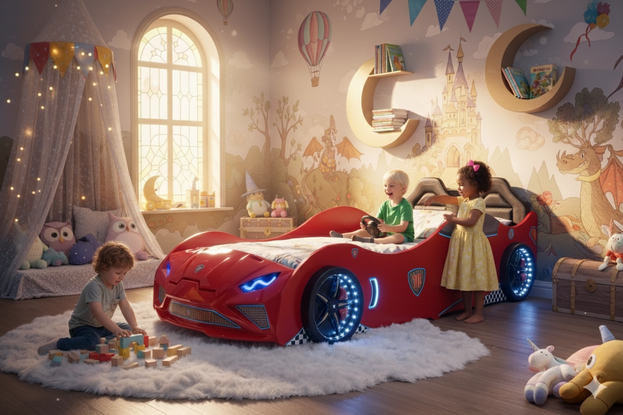 RS2 - LAMBO Arabalı Yatak | Çocuk Arabalı Yatak