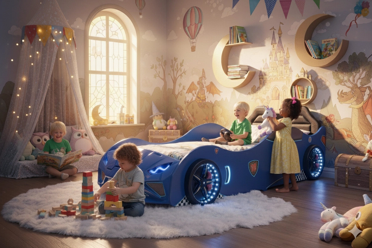 RS2 - LAMBO Arabalı Yatak | Çocuk Arabalı Yatak