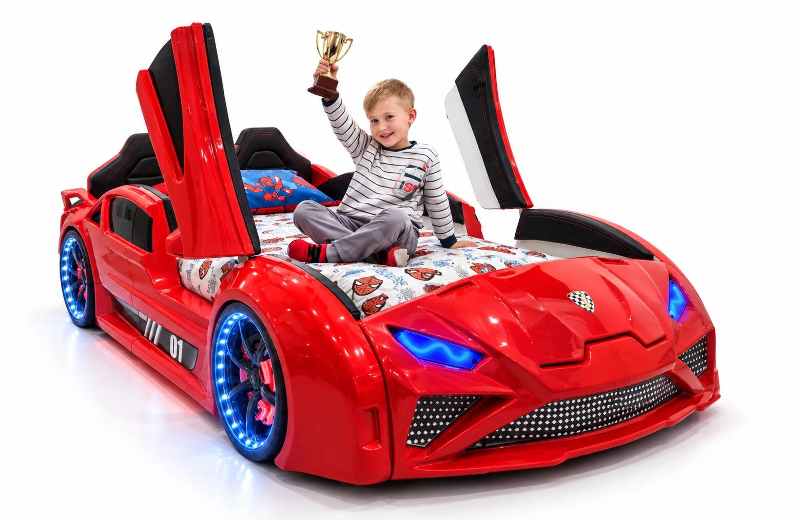LAMBO KIRMIZI KAPILI ARABALI YATAK