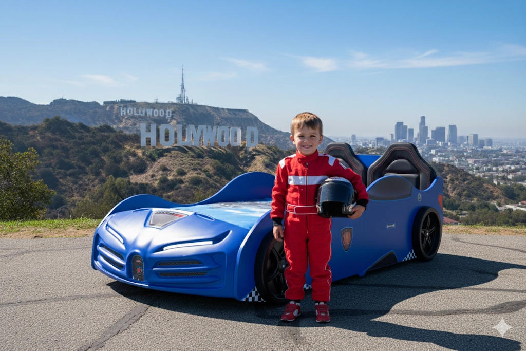 RS2 - BUGATTI Arabalı Yatak  | Koltuklu | Mavi