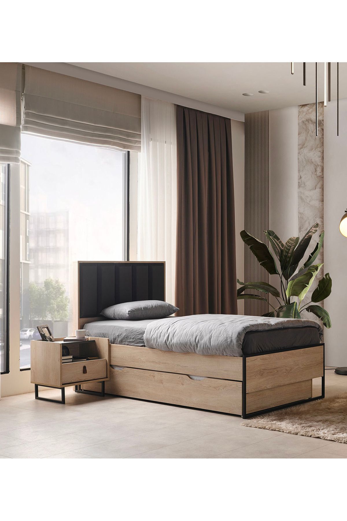 MODERN - KARYOLA 100*200 CM + STANDART ALT KARYOLA 90*190