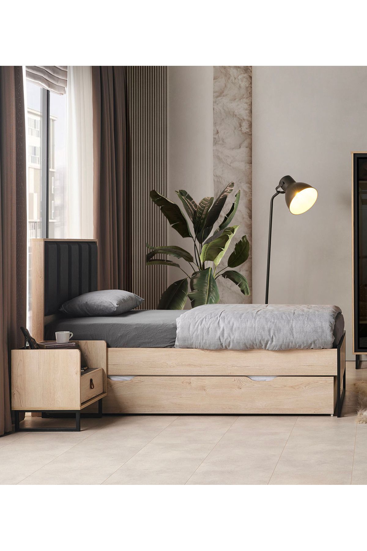 MODERN - KARYOLA 100*200 CM + STANDART ALT KARYOLA 90*190