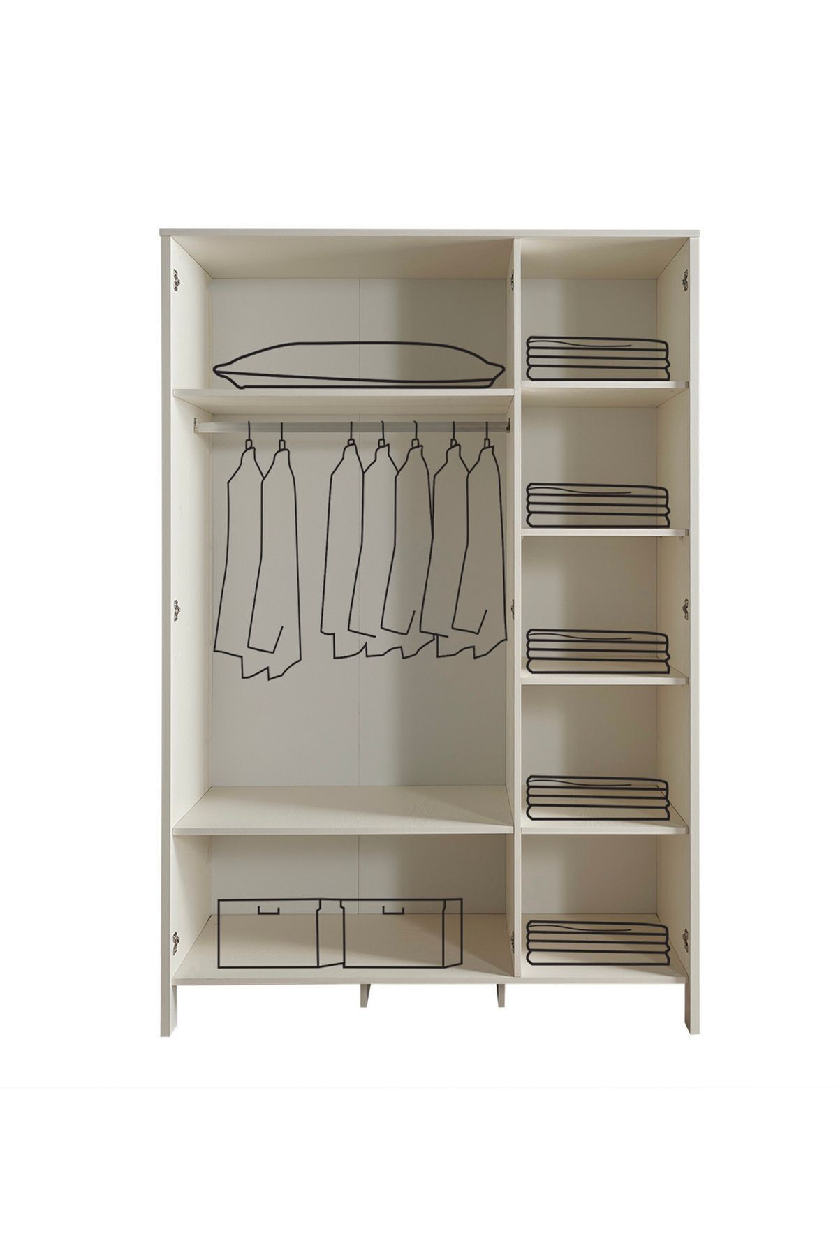 Melody - 3 Kapılı Dolap - Çocuk Dolabı