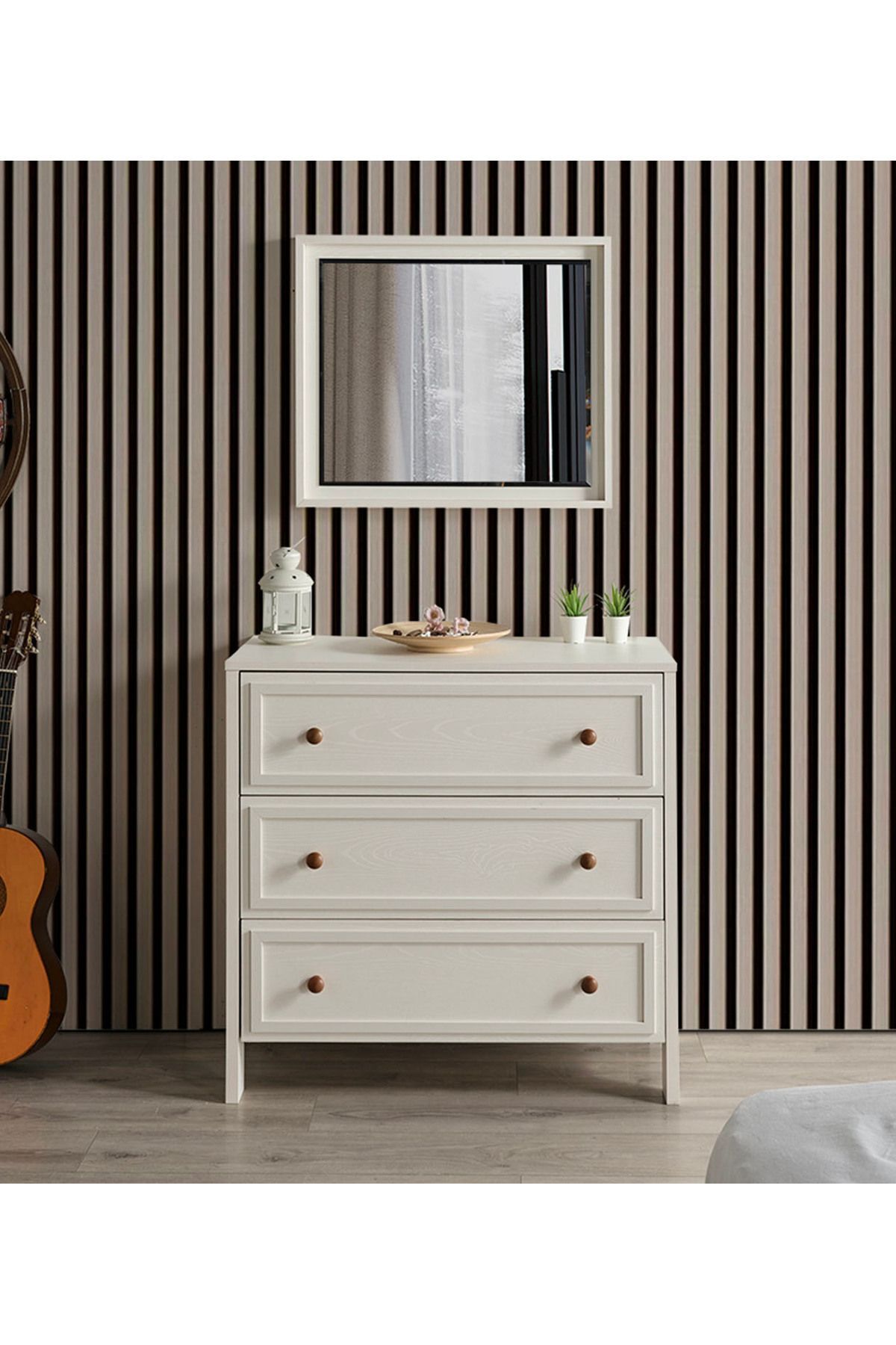 Aynalı Şifonyer - 4 Çekmeceli Kız Şifonyer