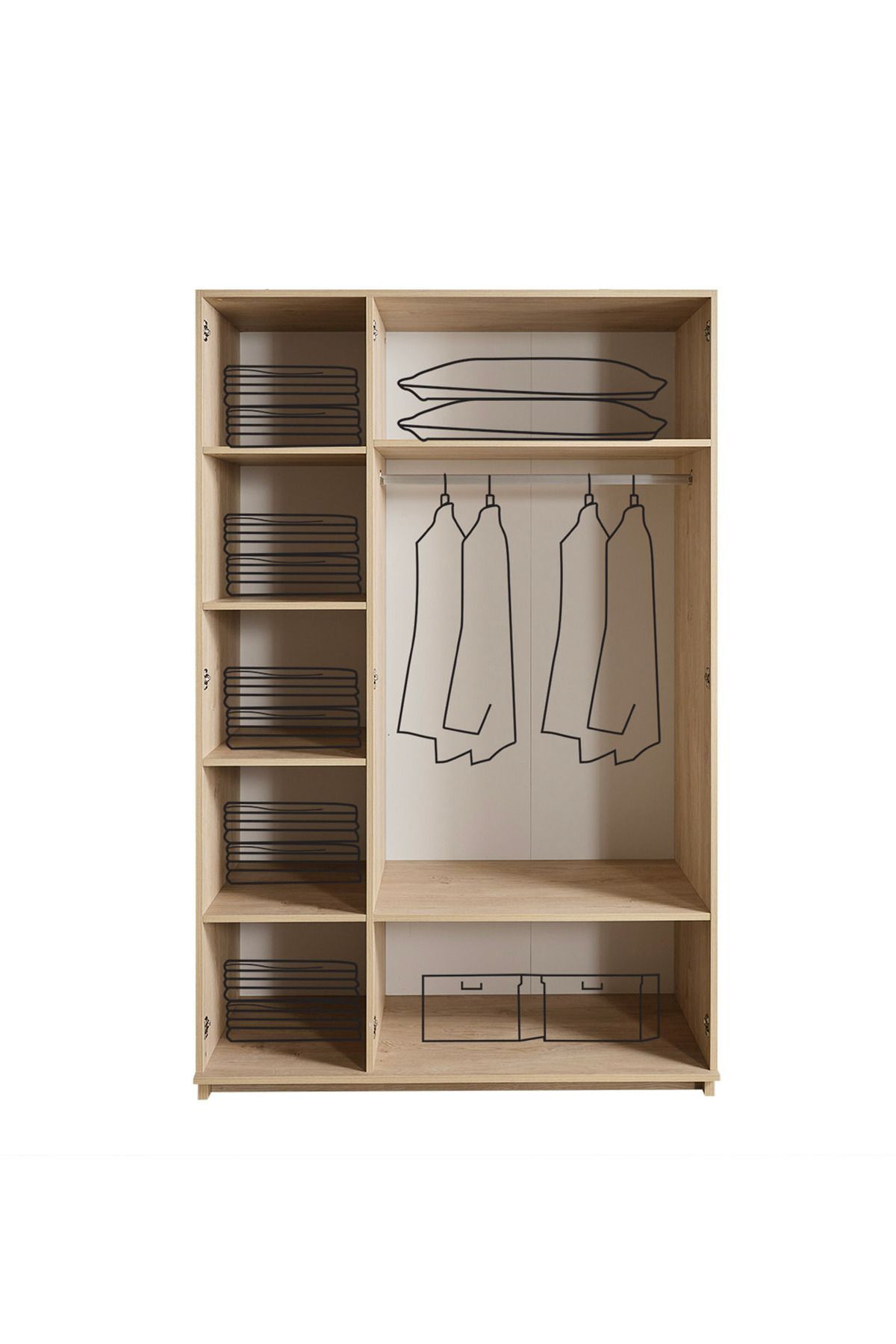 MODÜL - 3 Kapılı Dolap - Çocuk Dolabı