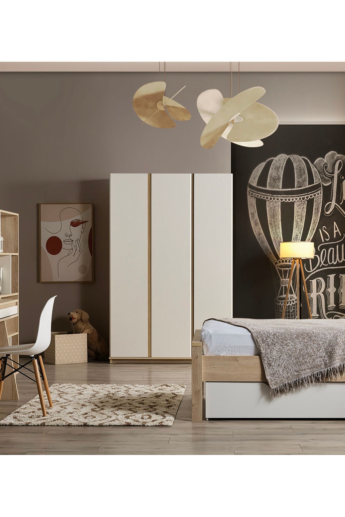 MODÜL - 3 Kapılı Dolap - Çocuk Dolabı