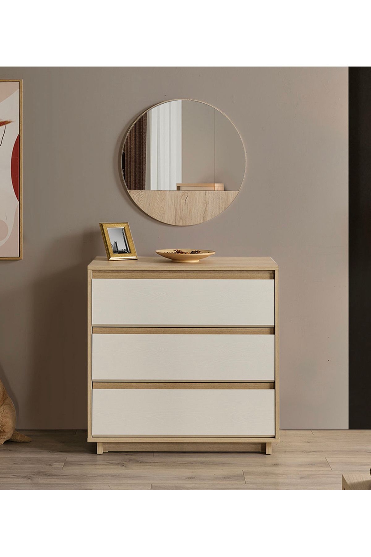 MODÜL - Aynalı Şifonyer - 3 Çekmeceli Çocuk Şifonyeri