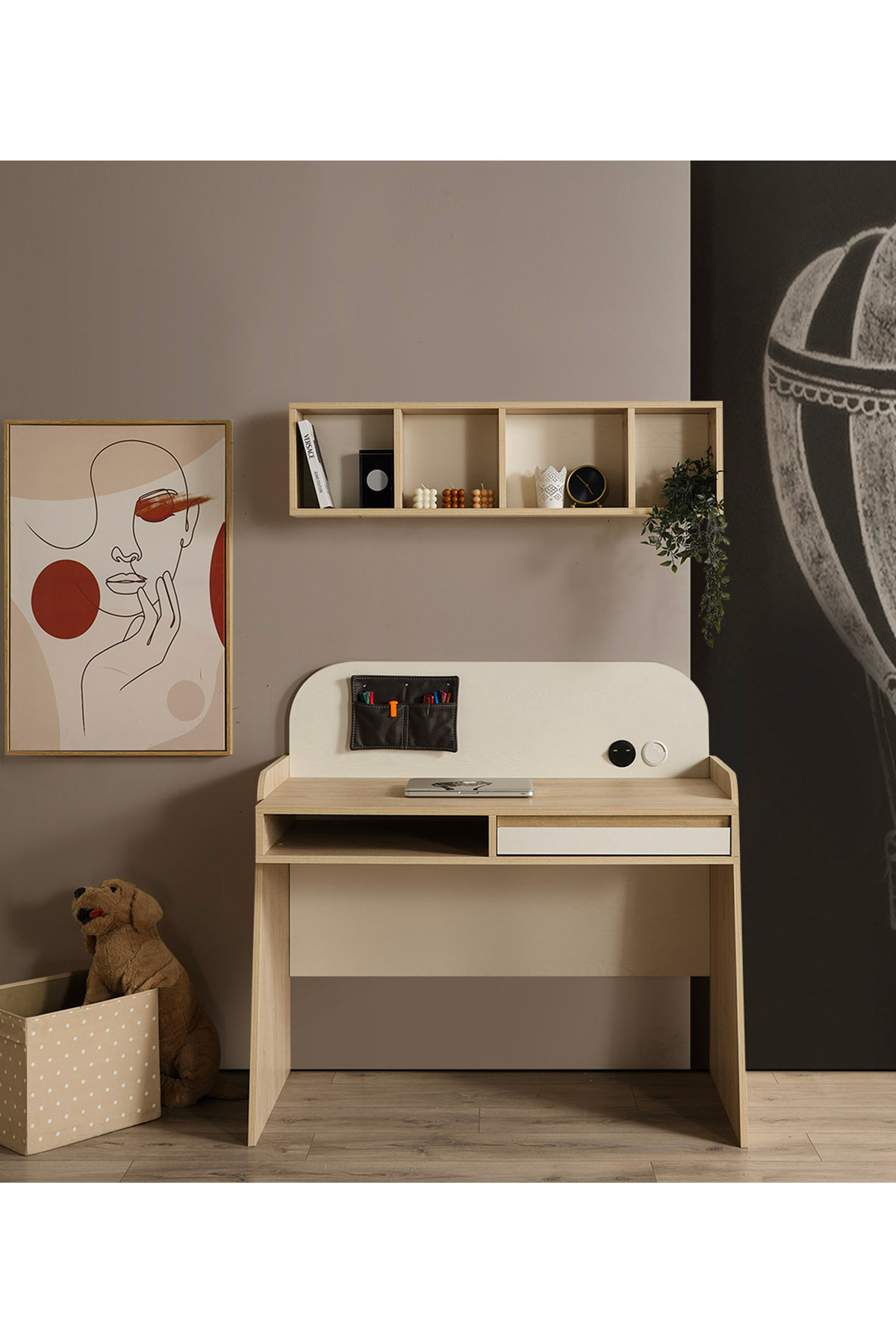 MODÜL - ÇALIŞMA MASASI - ÜNİTELİ - USB ŞARJLI