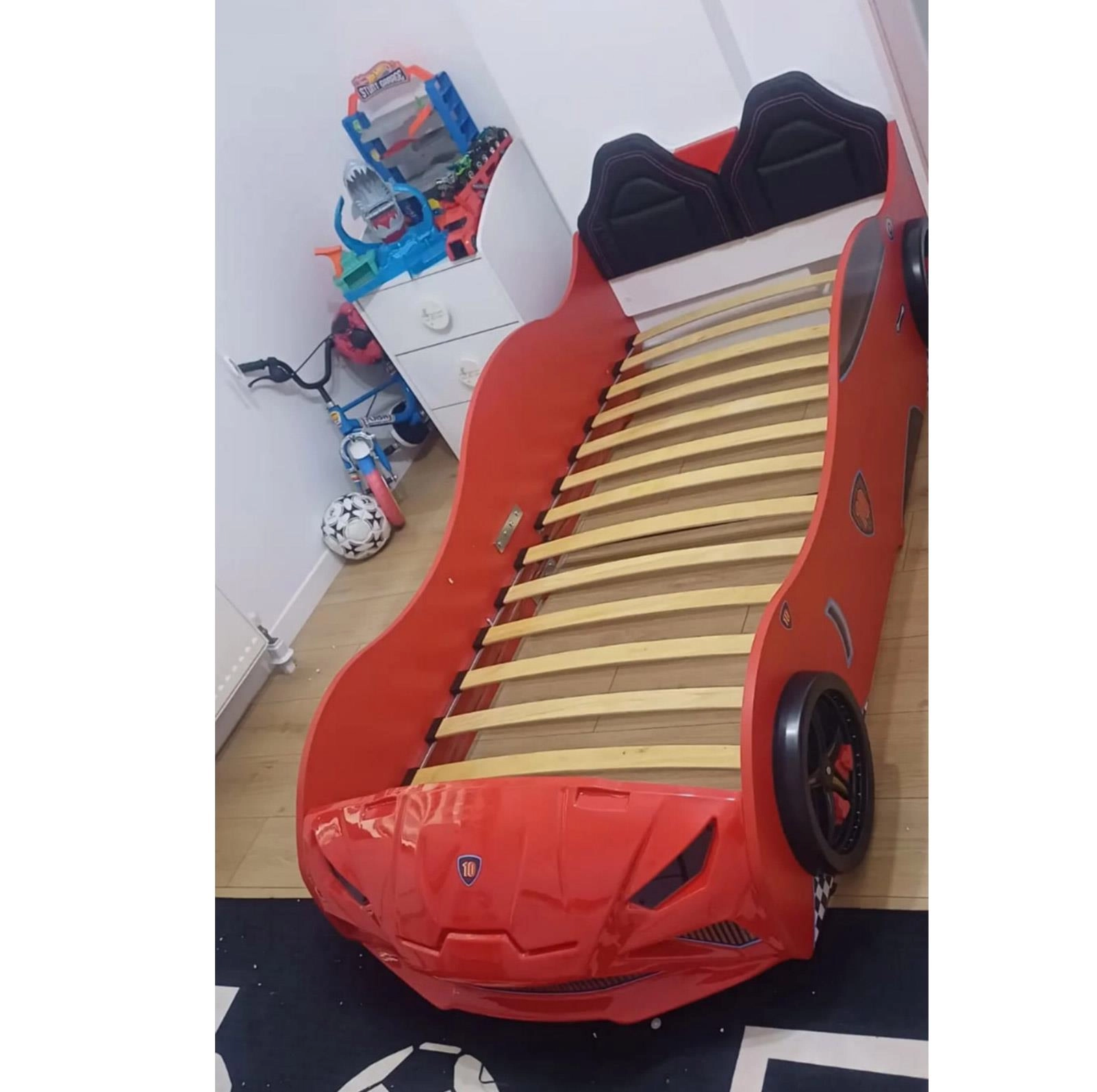 RS2 - Lambo Arabalı Yatak  | Koltuklu | Kırmızı