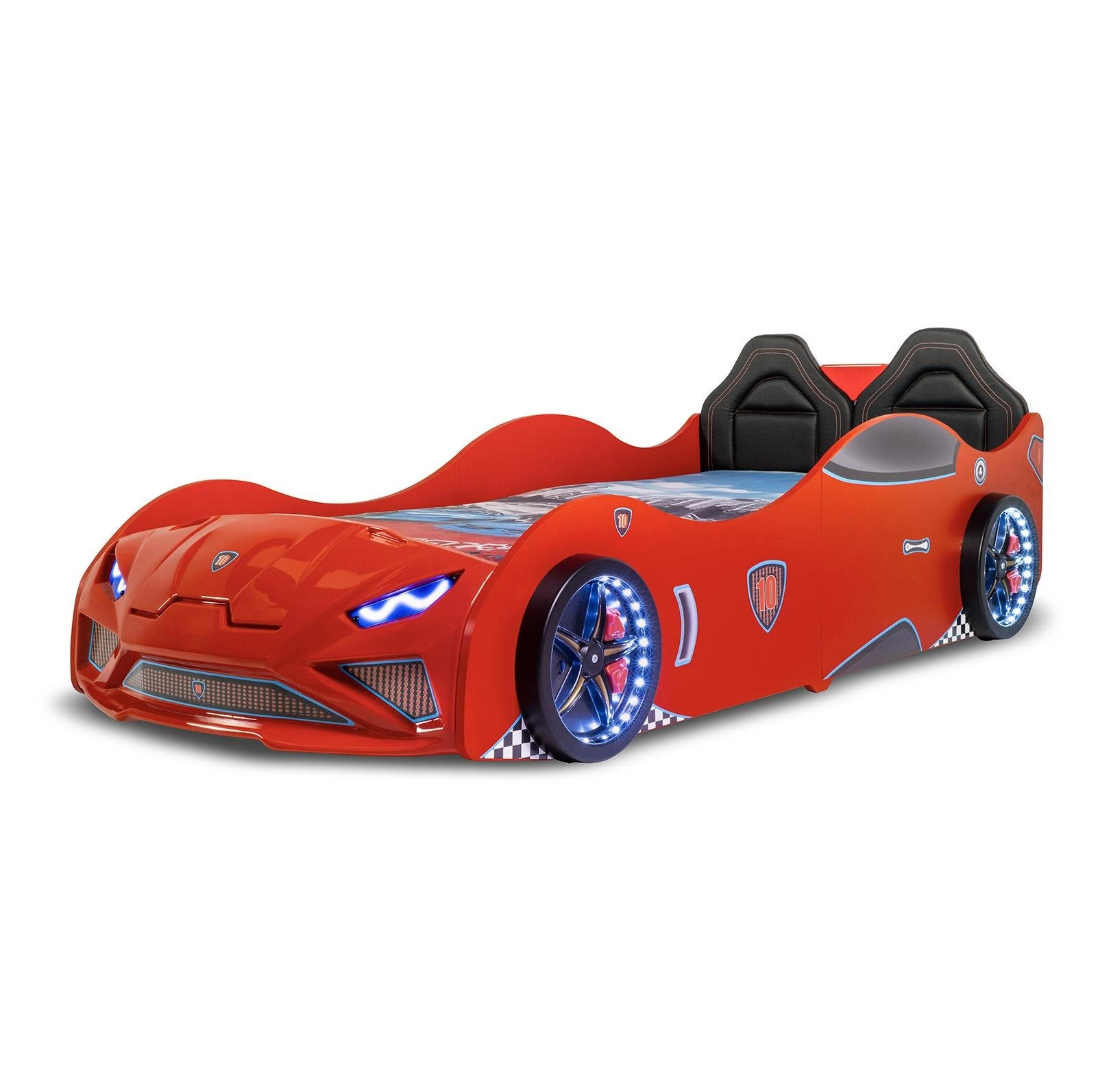 RS2 - Lambo Arabalı Yatak  | Koltuklu | Kırmızı