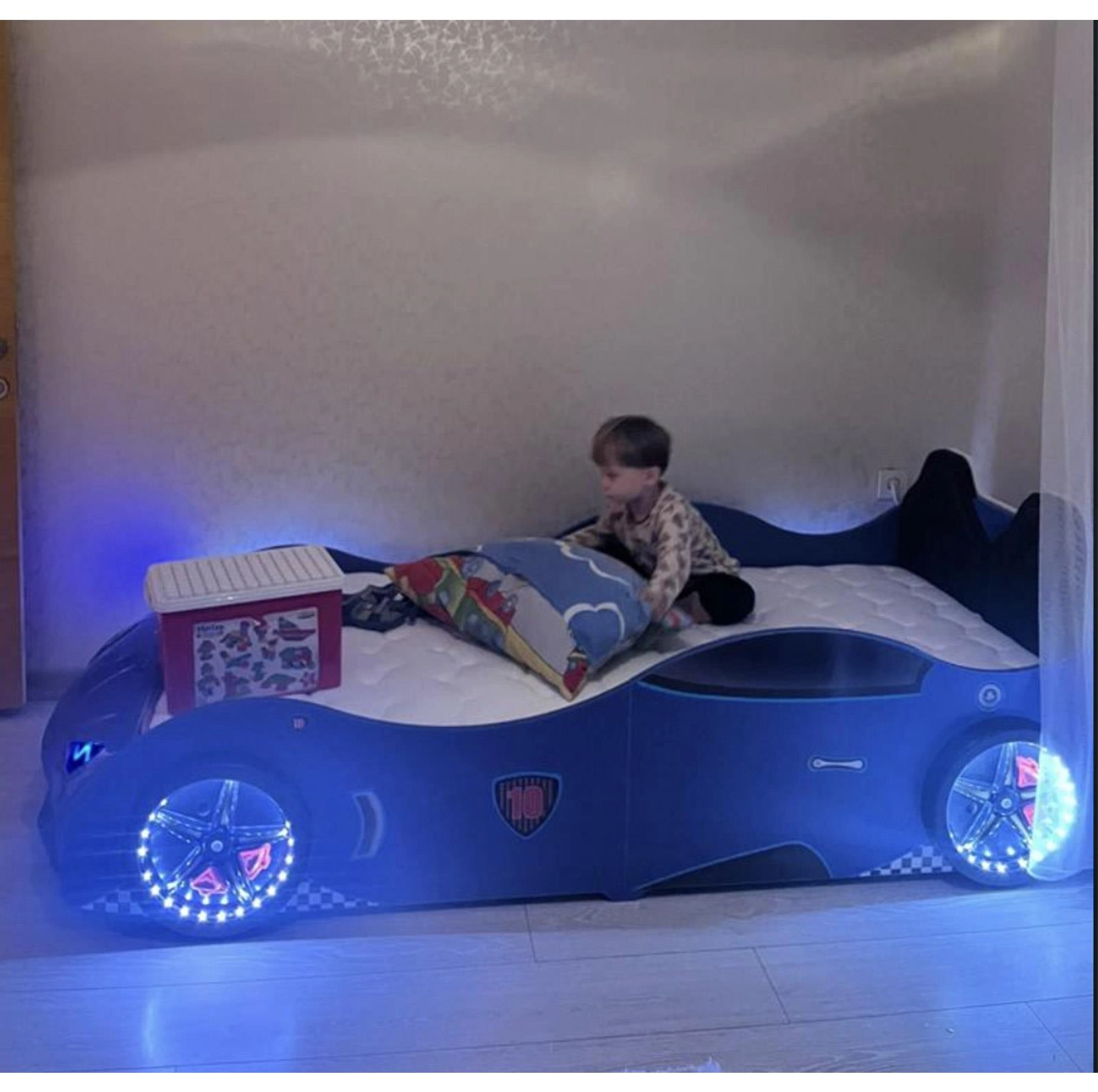 RS2 - LAMBO Arabalı Yatak  | Koltuklu  | Mavi