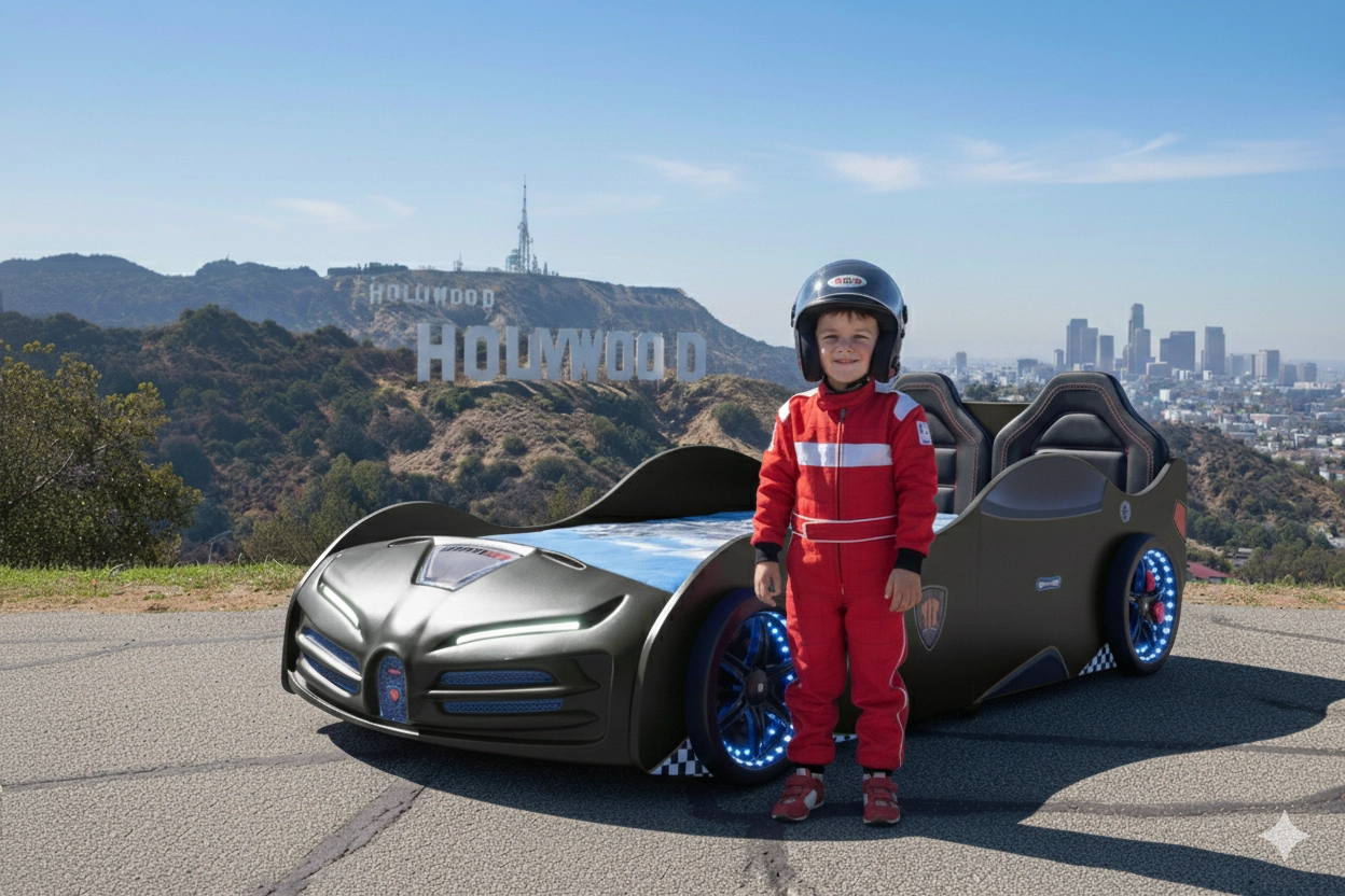 RS2 - BUGATTI Arabalı Yatak  | Koltuklu | Siyah