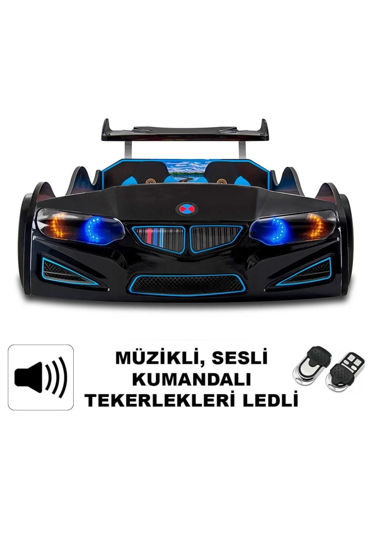 GT1 - Arabalı Yatak Araba | Siyah