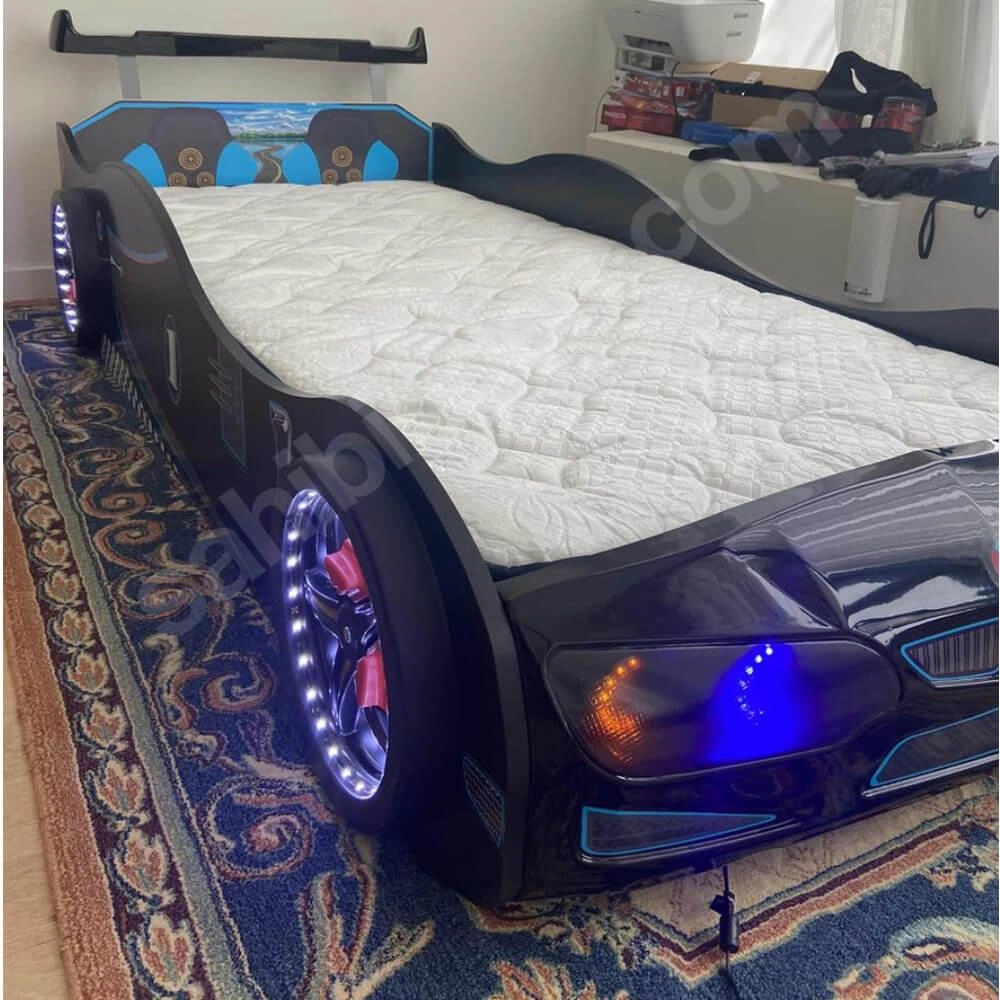 GT1 - Bazalı Siyah Arabalı Yatak | Bazalı Arabalı Yatak