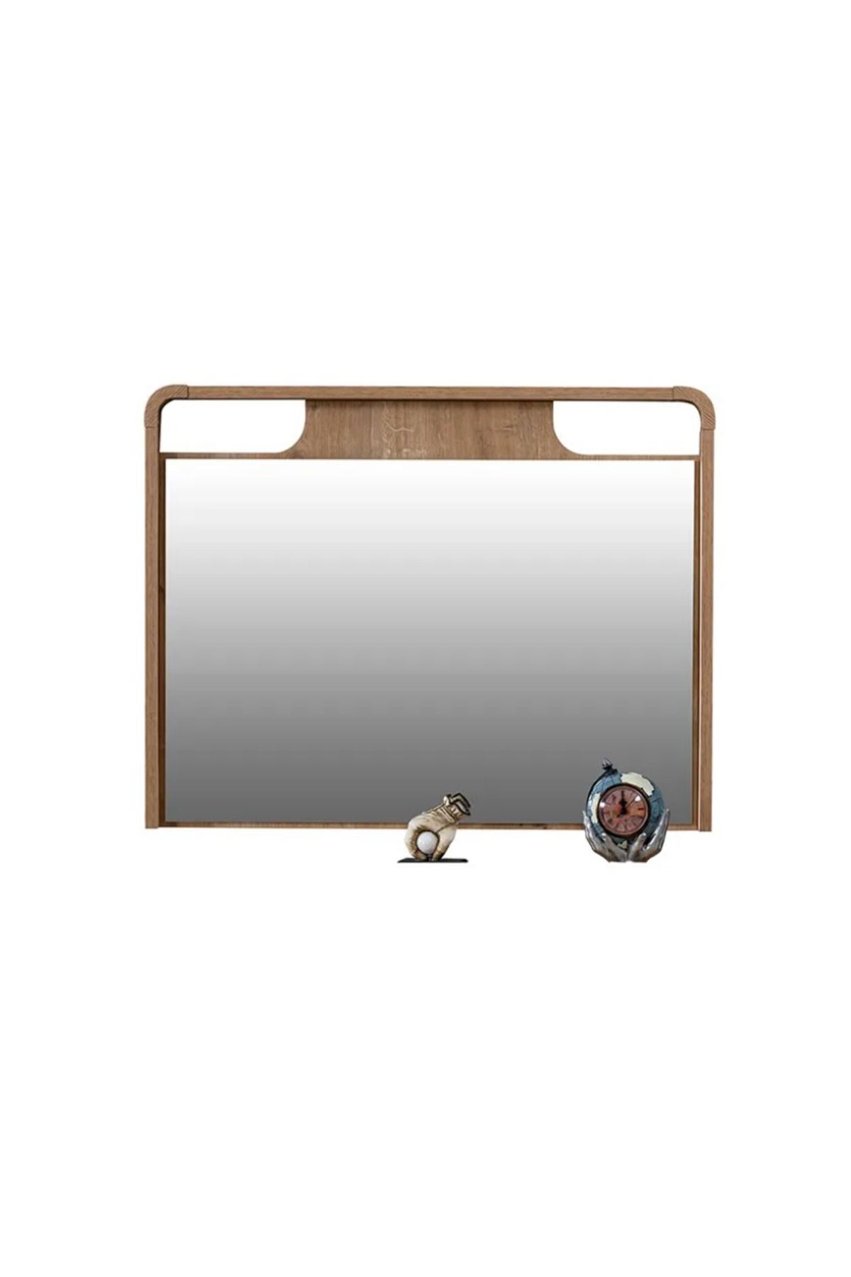 SOLID NATURAL - Aynalı Şifonyer - Ahşap Görünümlü