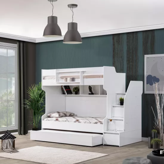 Berlin Ranza | Beyaz Çocuk Ranzası