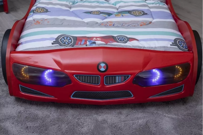 Eco Full Arabalı Yatak Araba Karyola | Kırmızı