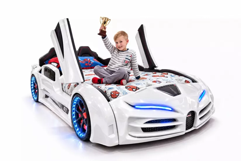 BUGATTI - KAPILARI AÇILIR - BEYAZ ARABALI YATAK