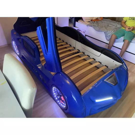 BUGATTI - KAPILARI AÇILIR - MAVİ ARABALI YATAK